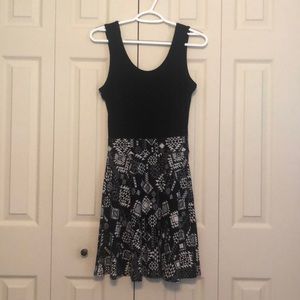 Woman’s, soft black tribal sundress